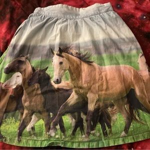 ModCloth Horse Print A-line Skirt Small